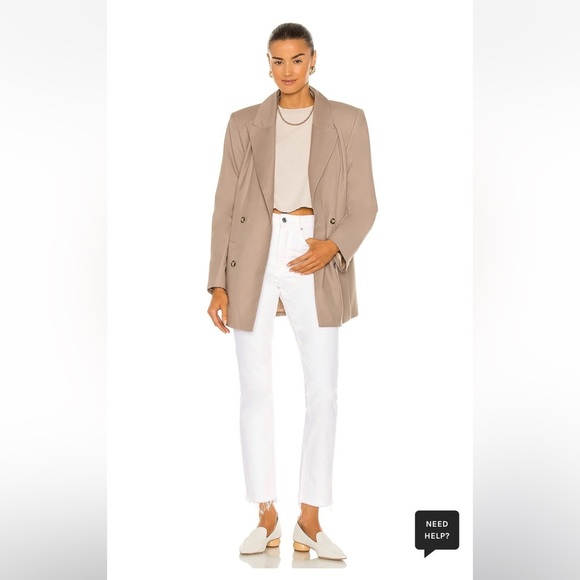 GRLFRND White Raw Hem Karolina High Rise Straight Crop button Fly Jeans Sz 25 - Picture 16 of 16